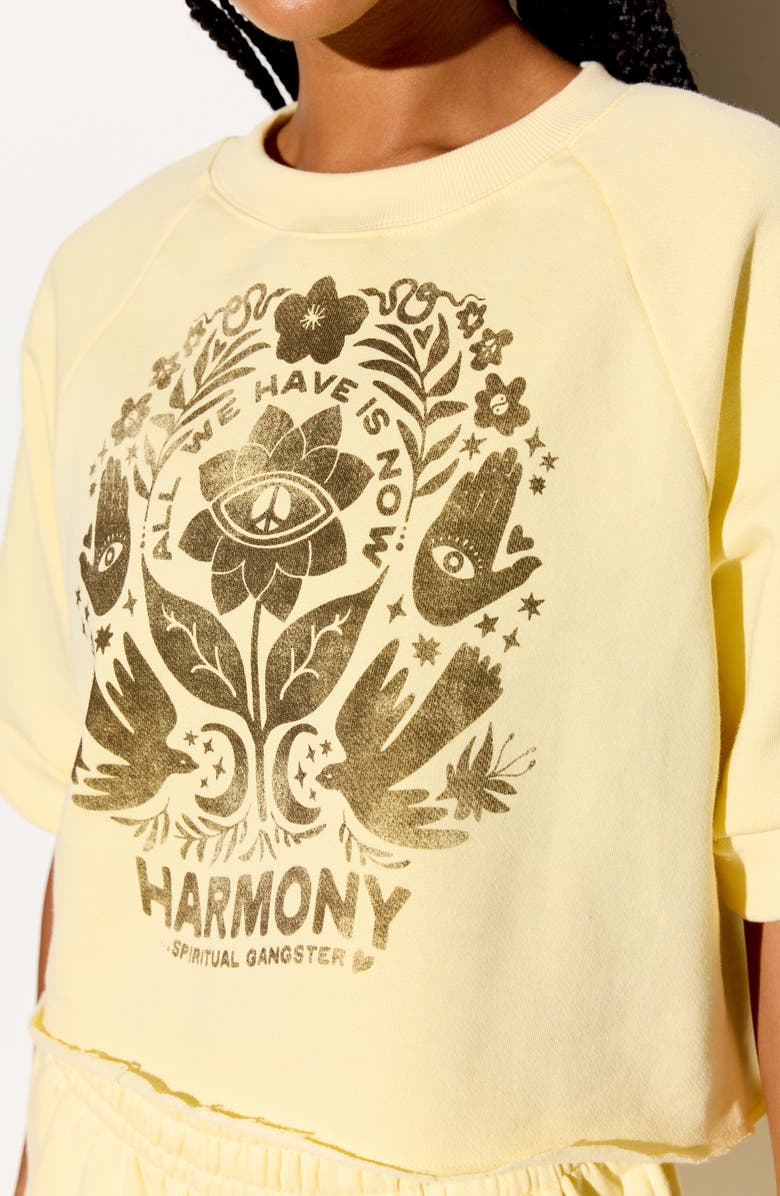 Spiritual Gangster Spring Harmony Sasha Shorts, Alternate, color, French Vanilla