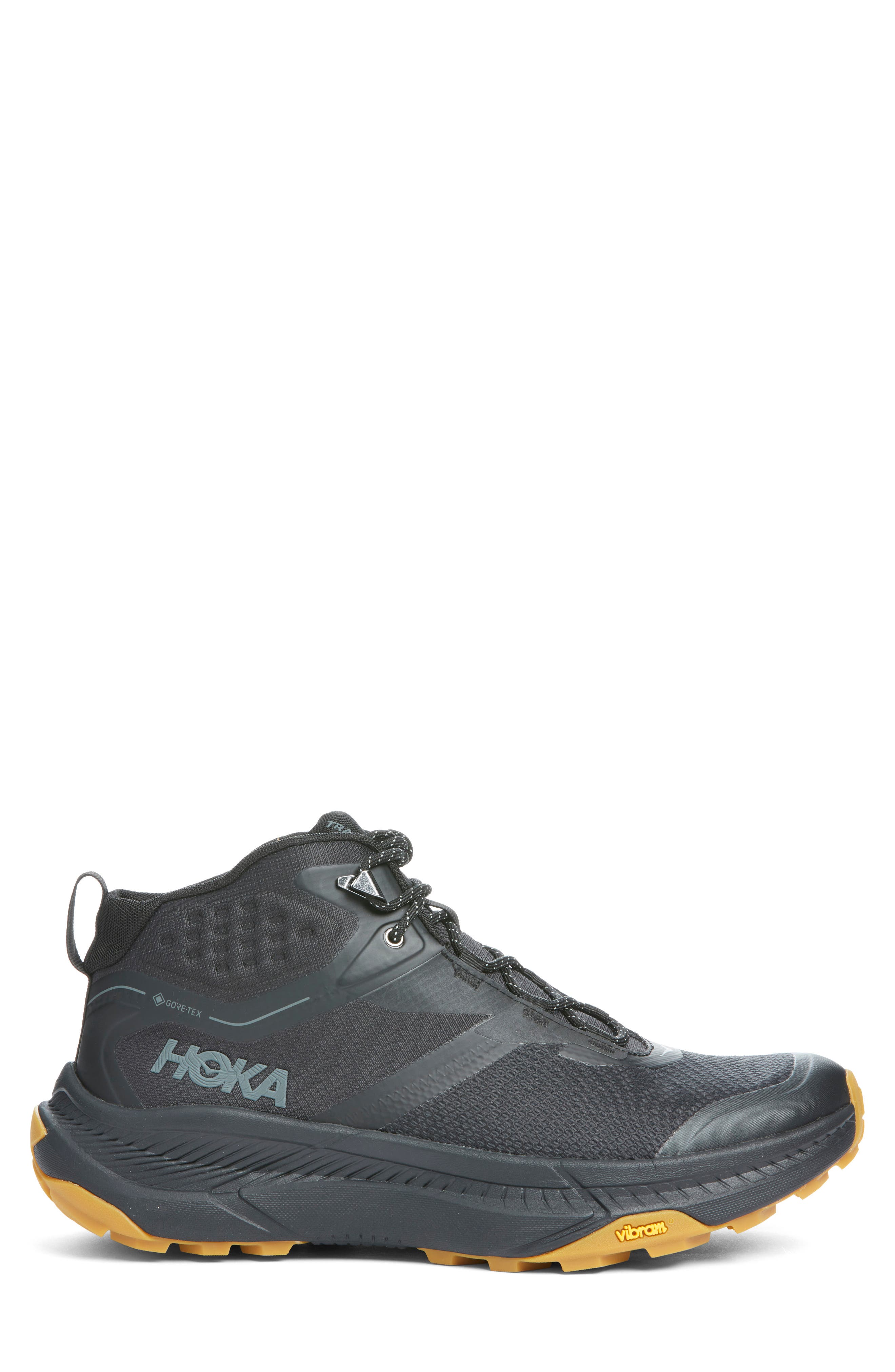 HOKA Transport Chukka GORE-Tex<sup>®</sup> Waterproof Trail Shoe, Alternate, color, Black / Black