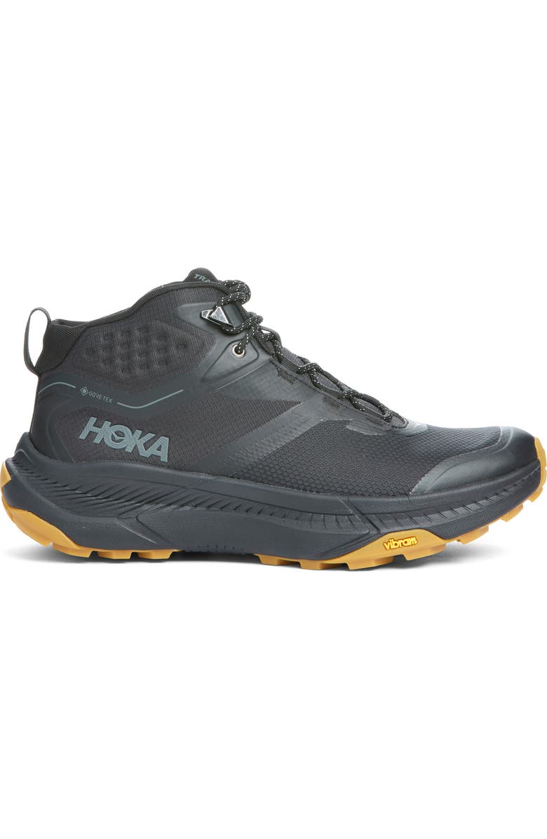 HOKA Transport Chukka GORE-Tex<sup>®</sup> Waterproof Trail Shoe, Alternate, color, Black / Black
