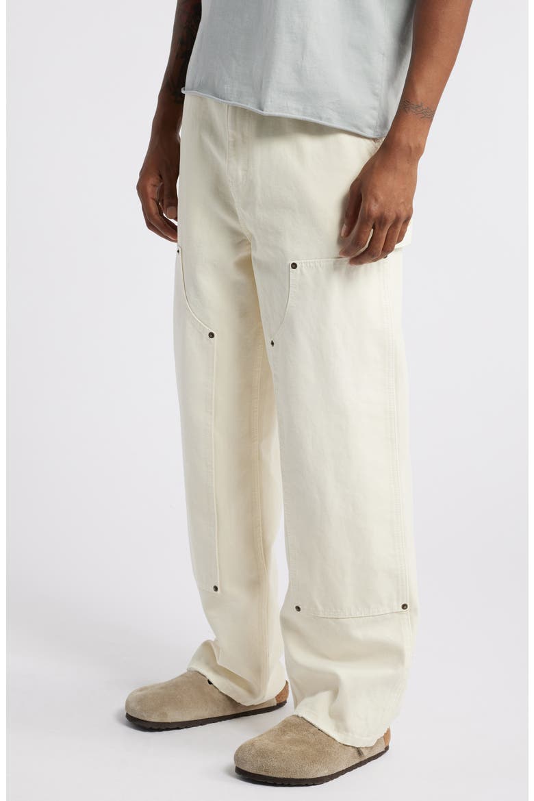 Relaxed Fit Denim Carpenter Pants, Alternate, color, PARCHMENT