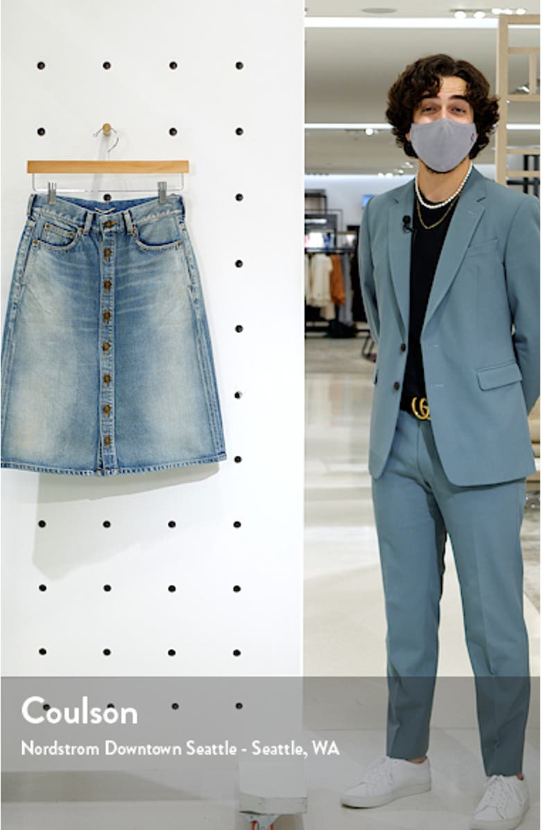 Knee Length Denim Skirt, sales video thumbnail