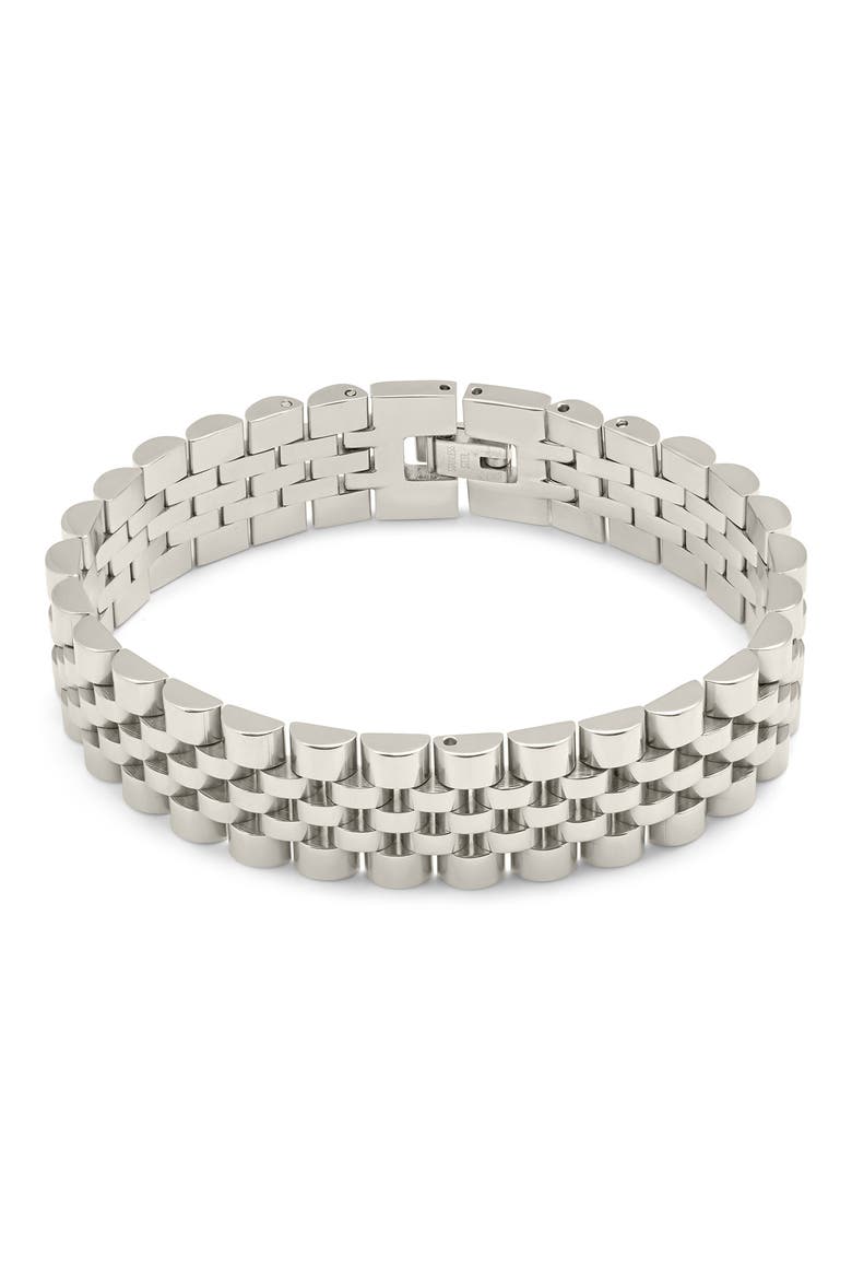 Chunky Watch Chain Bracelet, Alternate, color, SILVER