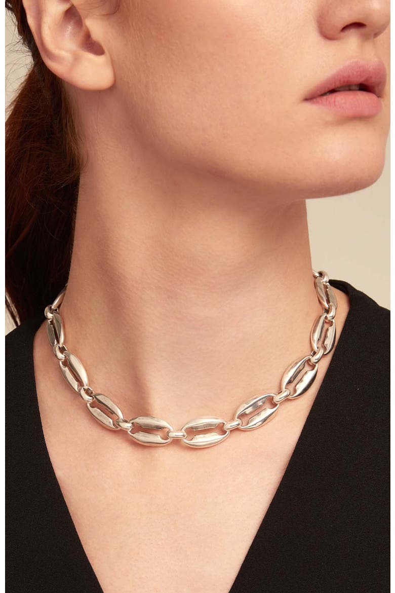 Short Link Chain Necklace, Alternate, color, Silver
