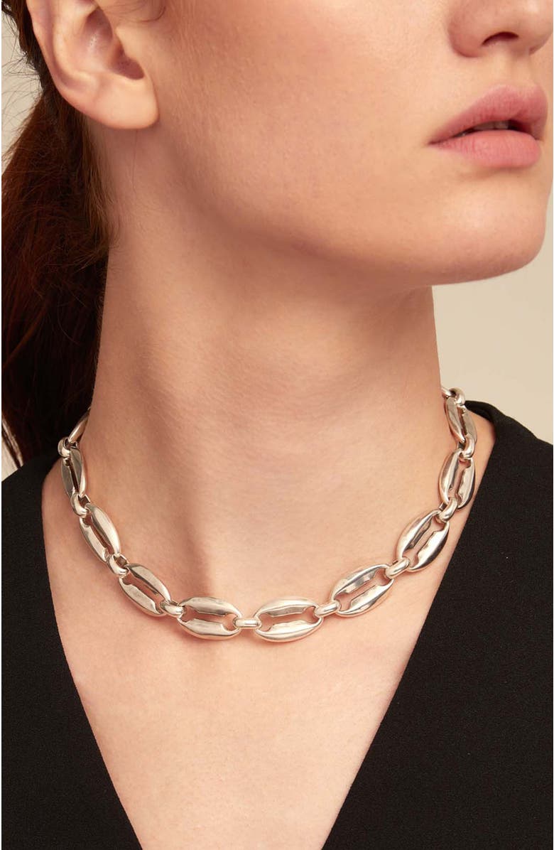 UNODE50 Short Link Chain Necklace, Alternate, color, Silver