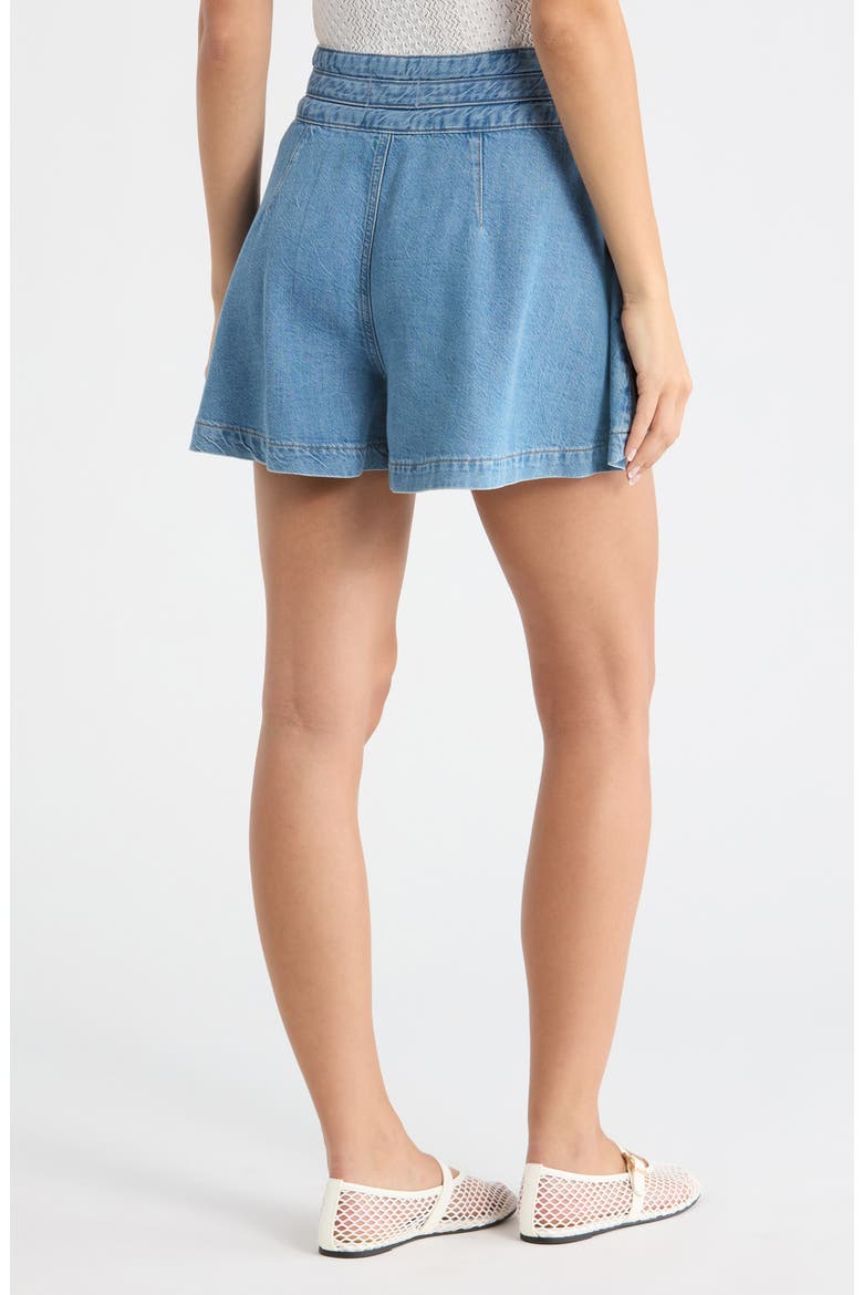 Mathilda Paperbag Waist Denim Shorts, Alternate, color, ROSECRANS