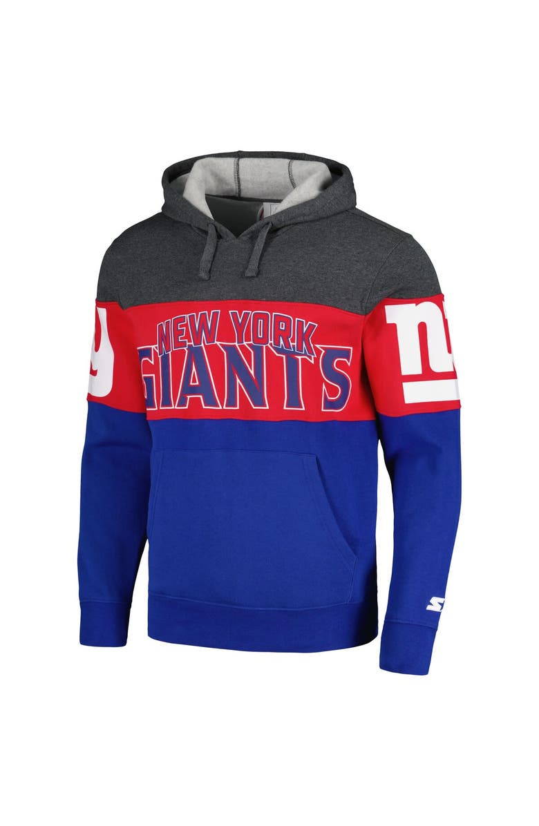 STARTER Men's Starter  Royal/Red New York Giants Extreme Pullover Hoodie, Alternate, color, 