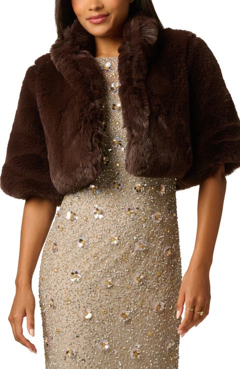 Faux Fur Coverup Jacket