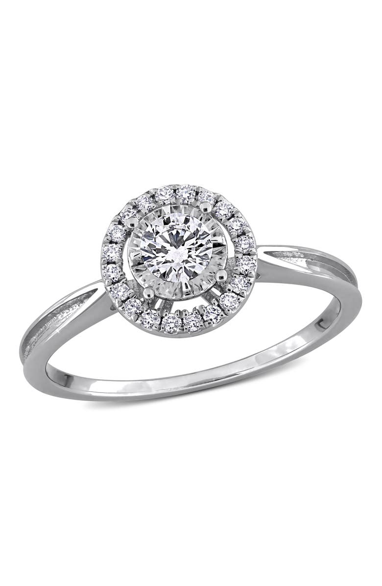 Julianna B. Lab-Grown Diamond Double Halo Ring 18k, Main, color, White Gold