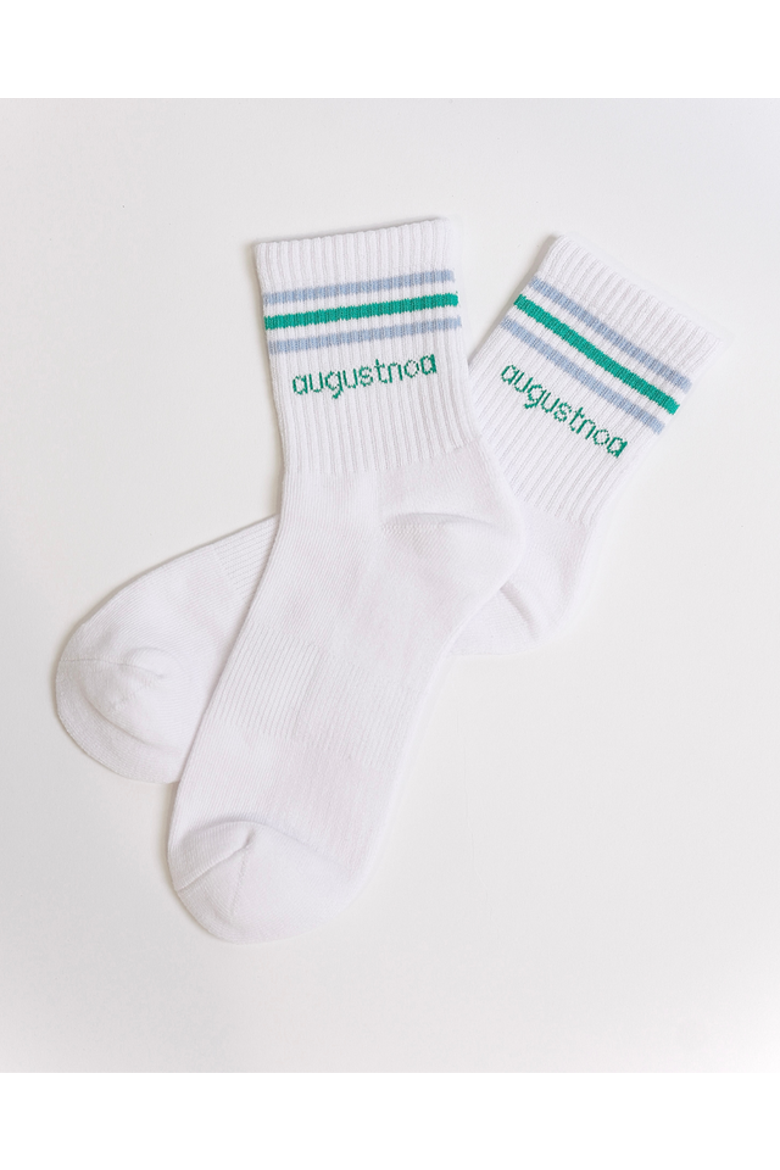 The Best Striped Ankle Sock, Main, color, STRIPE/BLU & GRN