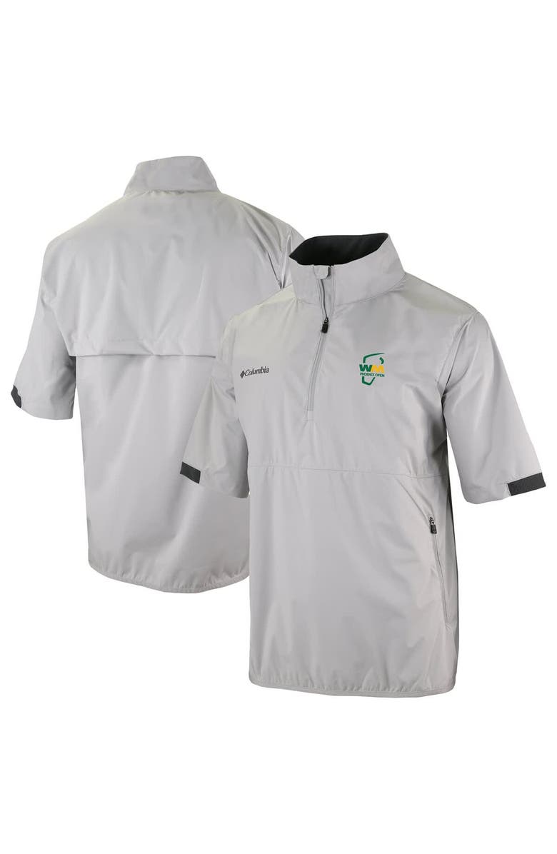Columbia Men's Columbia Gray WM Phoenix Open Big Shot Omni-Wick Short Sleeve Half-Zip Windbreaker Jacket, Main, color, Gray