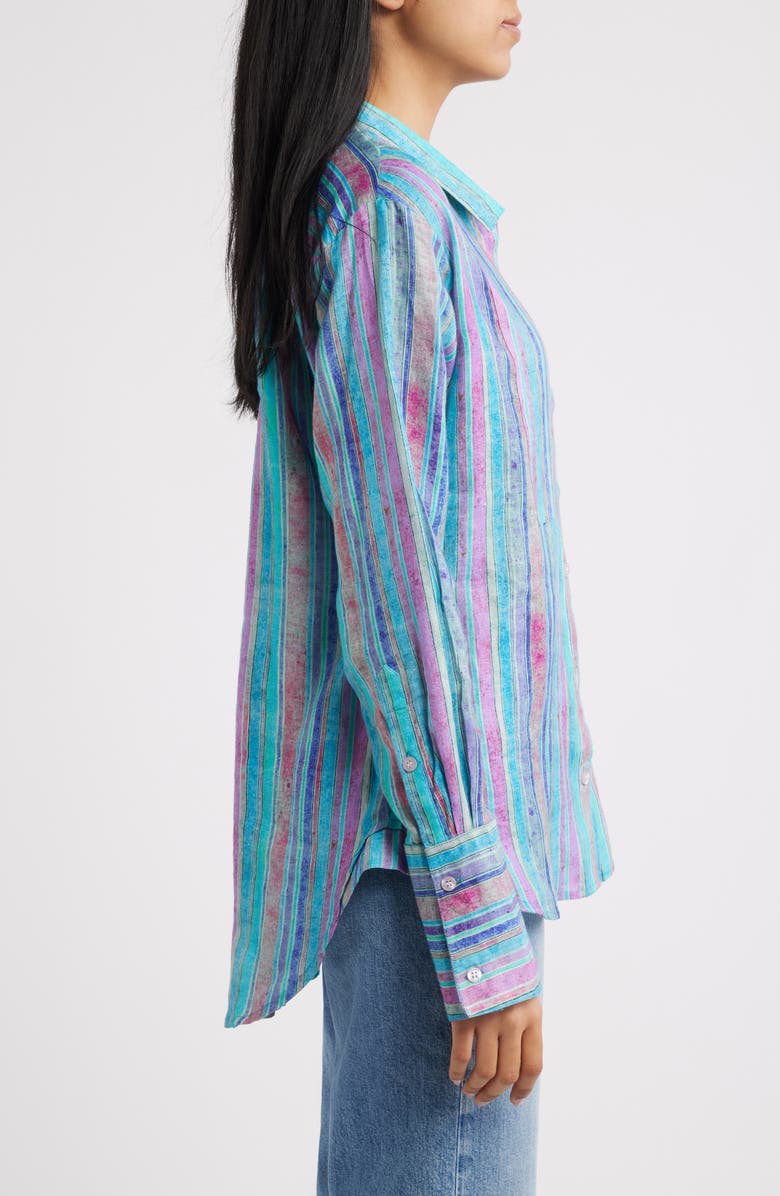 APNY Stripe Linen Button-Up Shirt, Alternate, color, 