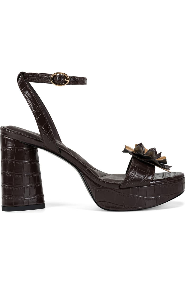 KARL LAGERFELD PARIS Haden Ankle Strap Sandal, Alternate, color, Chocolate