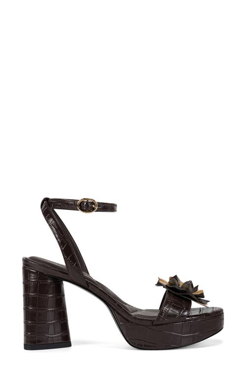 Karl Lagerfeld Paris Haden Ankle Strap Sandal In Brown