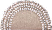 Nina Half Moon Embellished Crossbody Clutch