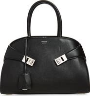FERRAGAMO Small Hug Leather Top Handle Bag