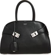 FERRAGAMO Small Hug Leather Top Handle Bag