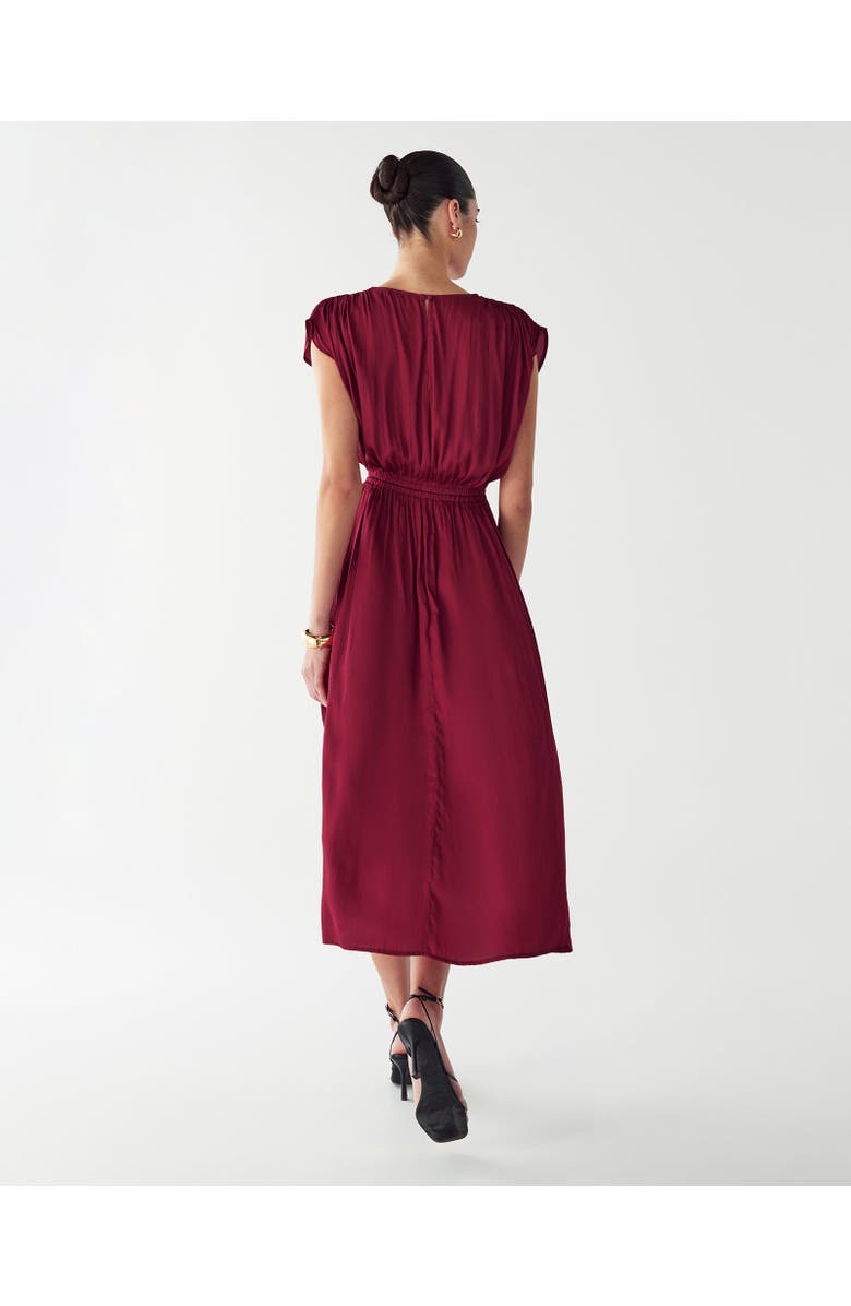WILLA Carol Tucked Dress, Alternate, color, Burgundy