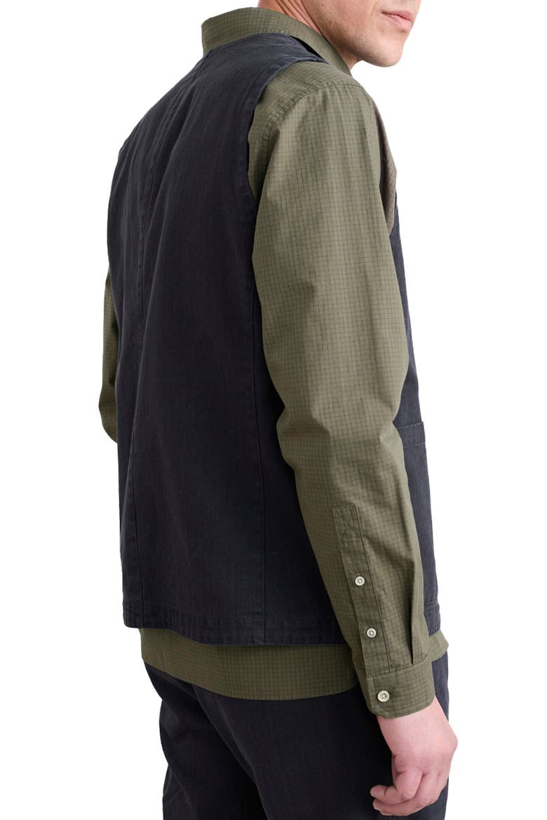 Tollgate Linen & Organic Cotton Waistcoat, Alternate, color, INKWELL
