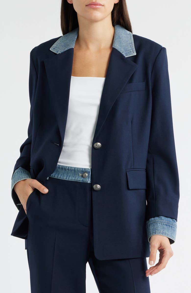 KOBI HALPERIN Sylvia Contrast Trim Blazer, Alternate, color, 