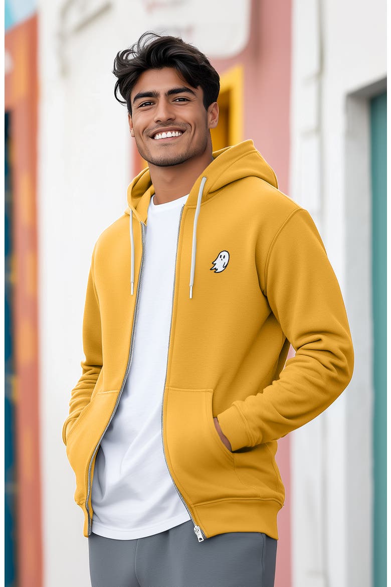 Ghost Zip Hoodie, Alternate, color, Gold