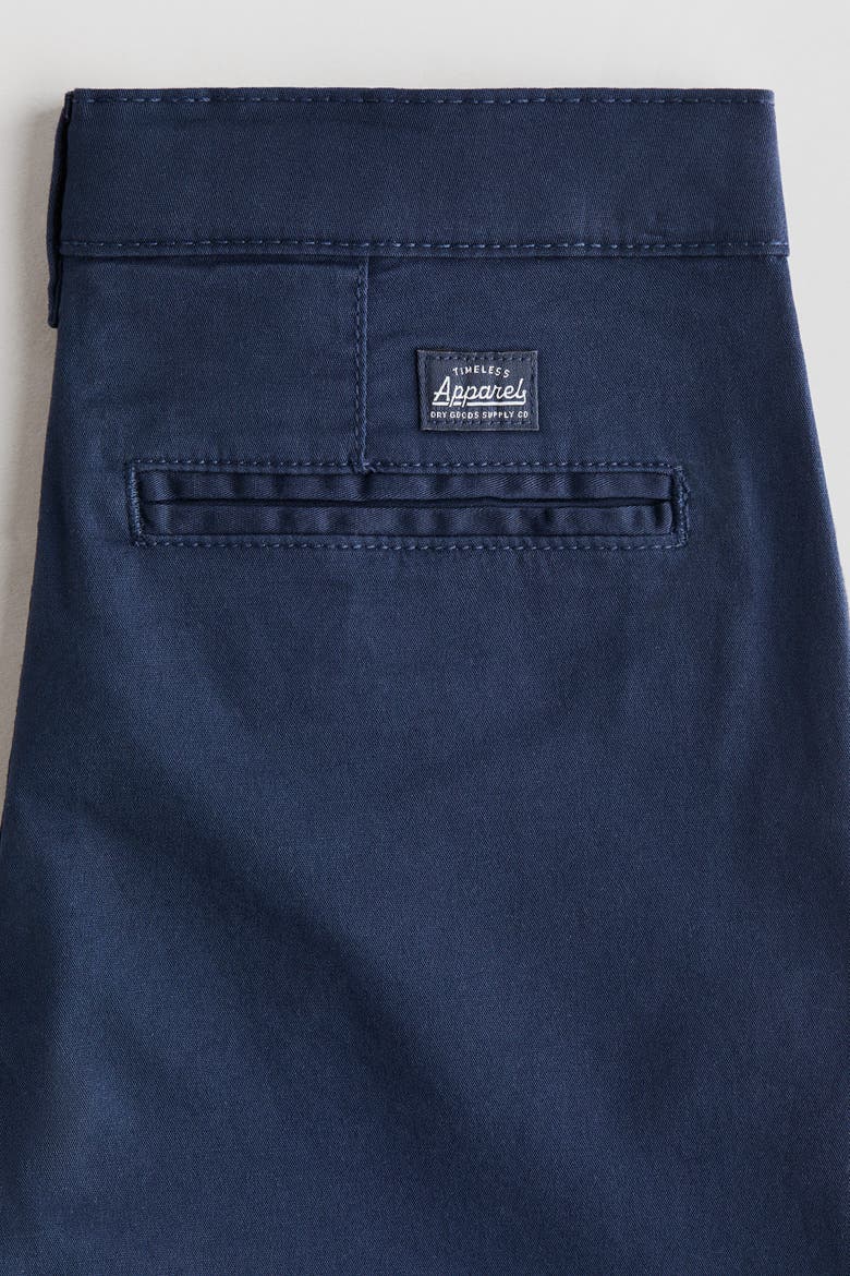 Cotton Chino Shorts, Alternate, color, Navy blue