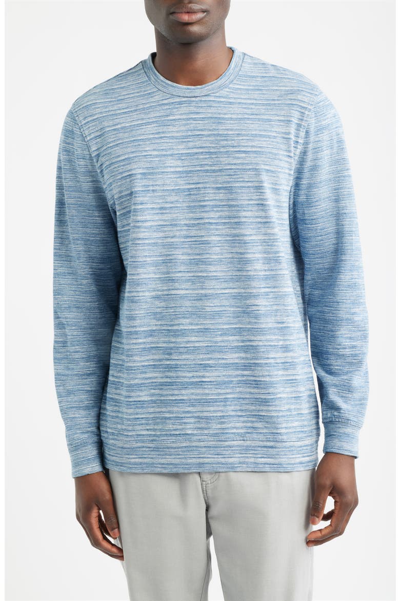 Crown Weekend Crewneck Cotton T-Shirt, Main, color, INDIGO