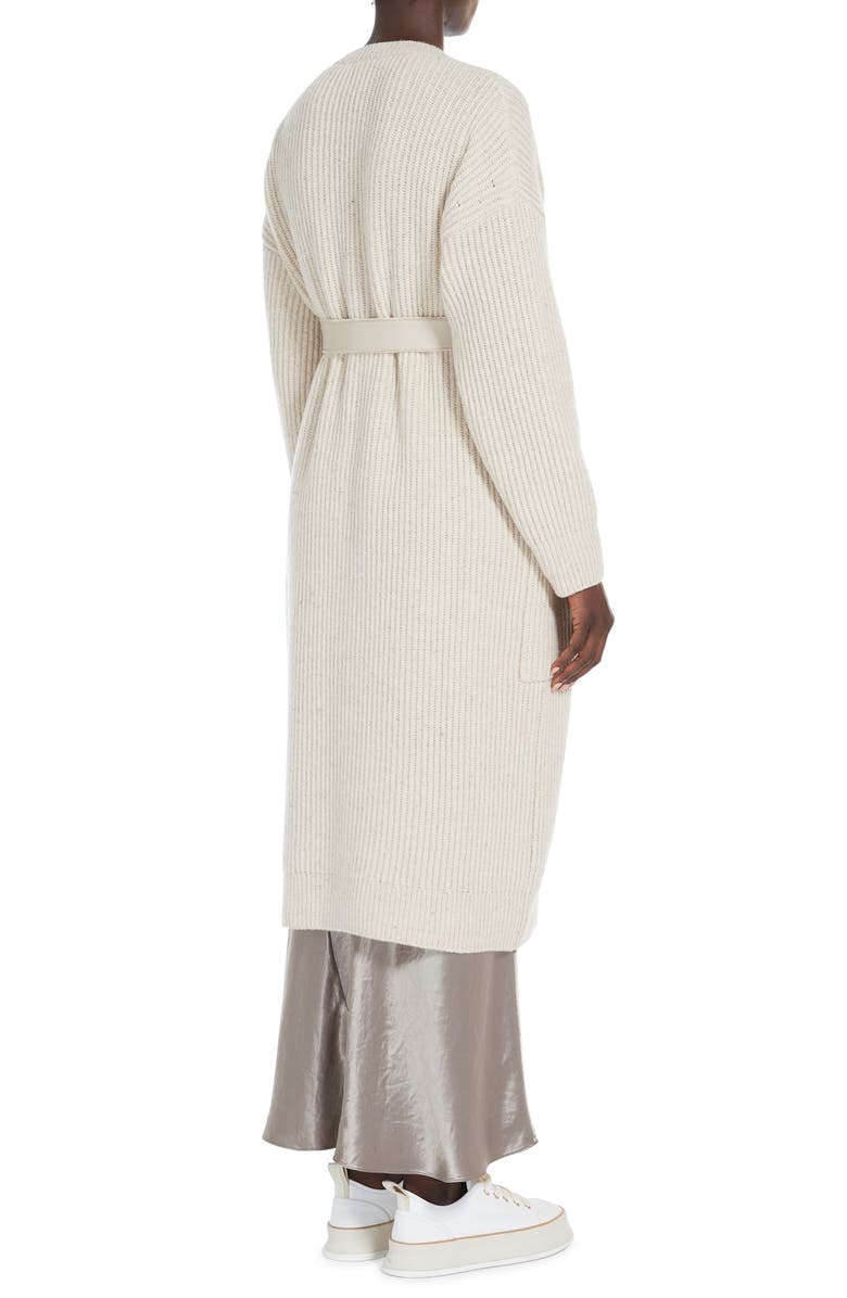Max Mara Leisure Emblema Wool Blend Longline Belted Duster Cardigan, Alternate, color, 