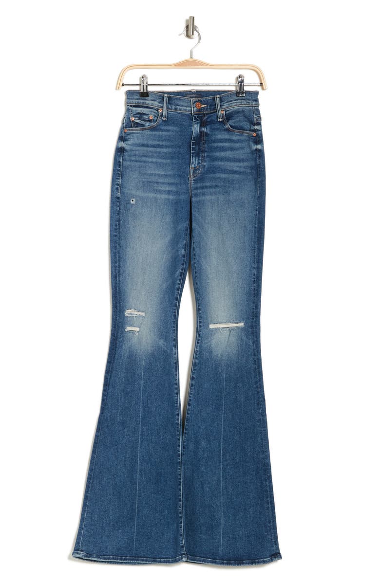 MOTHER The Super Cruiser Distressed Flare Jeans, Alternate, color, 