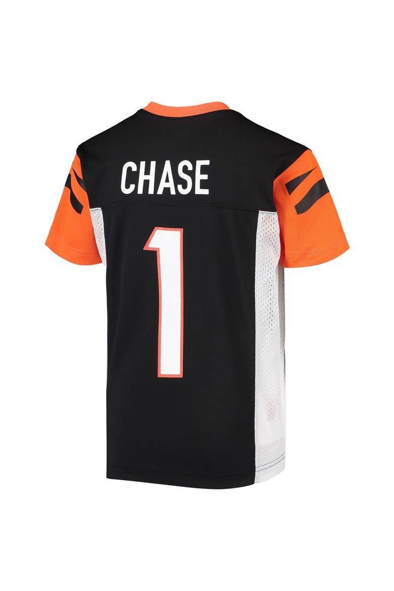 Youth Ja'Marr Chase Black Cincinnati Bengals Replica Player Jersey, Alternate, color, Black