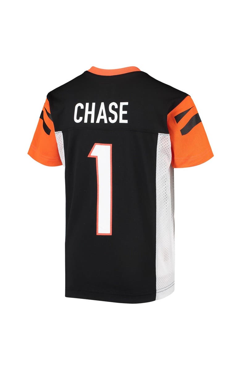 Outerstuff Youth Ja'Marr Chase Black Cincinnati Bengals Replica Player Jersey, Alternate, color, Black