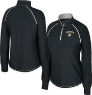COLOSSEUM Women's Colosseum Black Army Black Knights Bikram Raglan Quarter-Zip Top