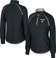 COLOSSEUM Women's Colosseum Black Army Black Knights Bikram Raglan Quarter-Zip Top