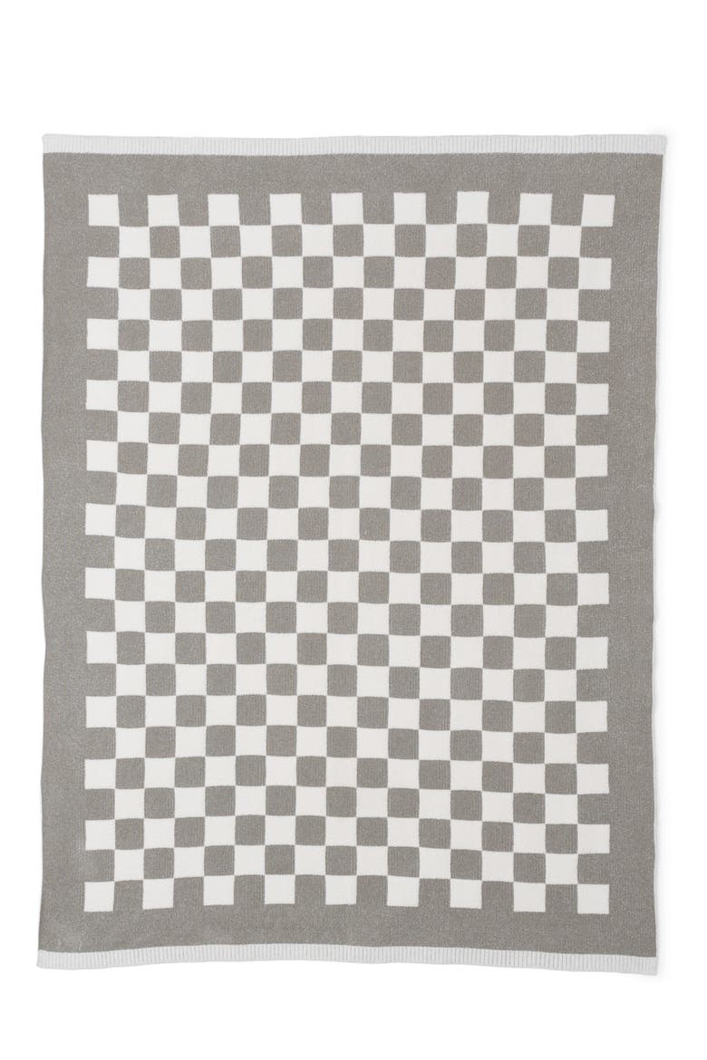 CozyChic™ Checkered Cotton Blend Throw Blanket, Alternate, color, EUCALYPTUS-CREAM