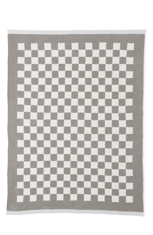 Barefoot Dreams Cozychic™ Checkered Cotton Blend Throw Blanket In Eucalyptus/cream