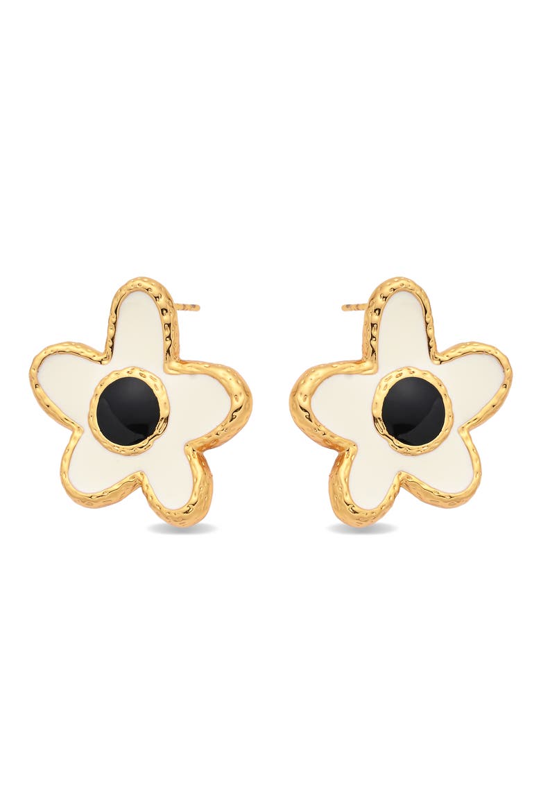 Rosetta Stud Earrings, Alternate, color, GOLD
