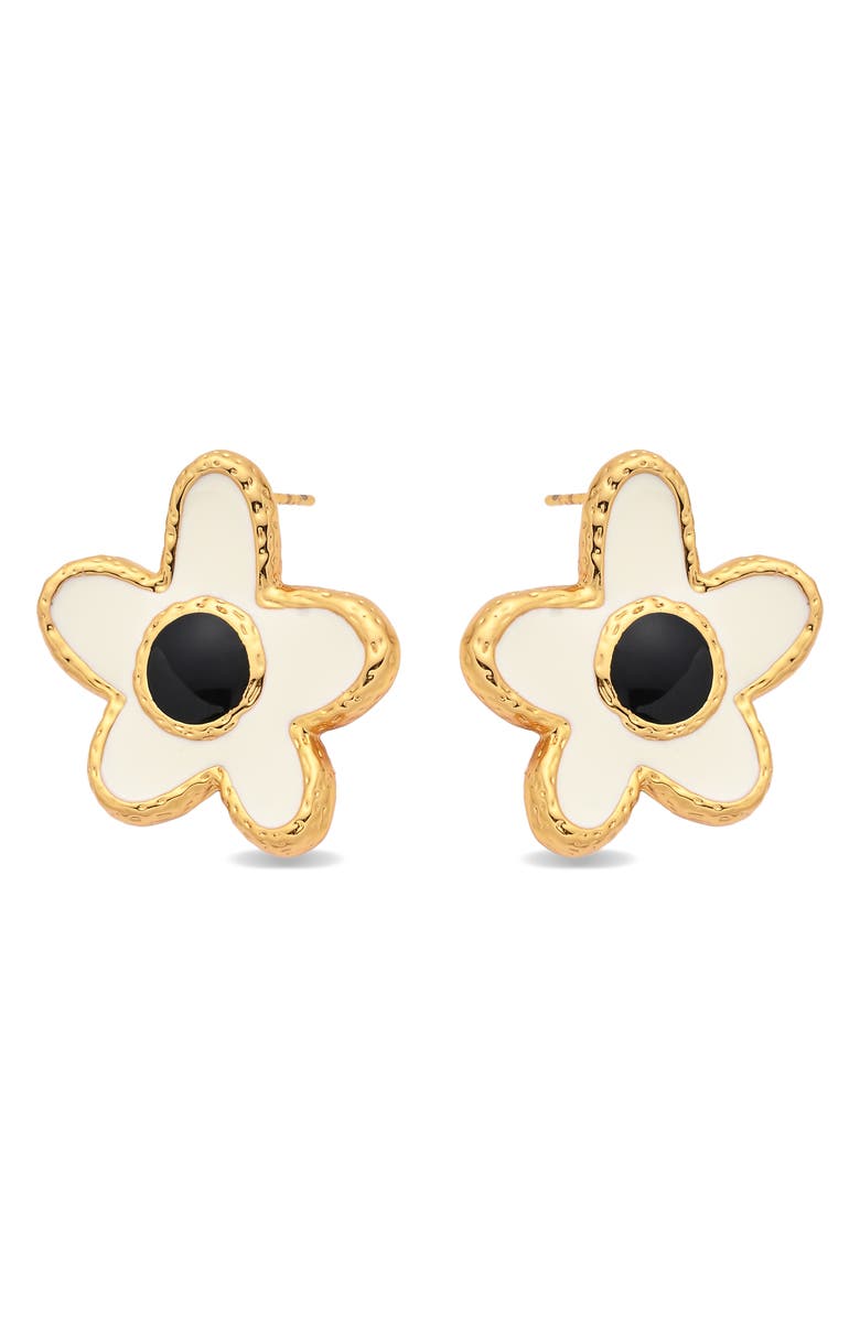EYE CANDY LOS ANGELES Rosetta Stud Earrings, Alternate, color, Gold