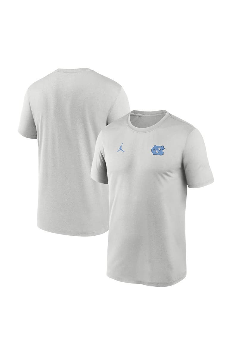 Jordan Brand Men's Jordan Brand Gray North Carolina Tar Heels 2025 Sideline Small Logo Legend Performance T-Shirt, Main, color, Gray