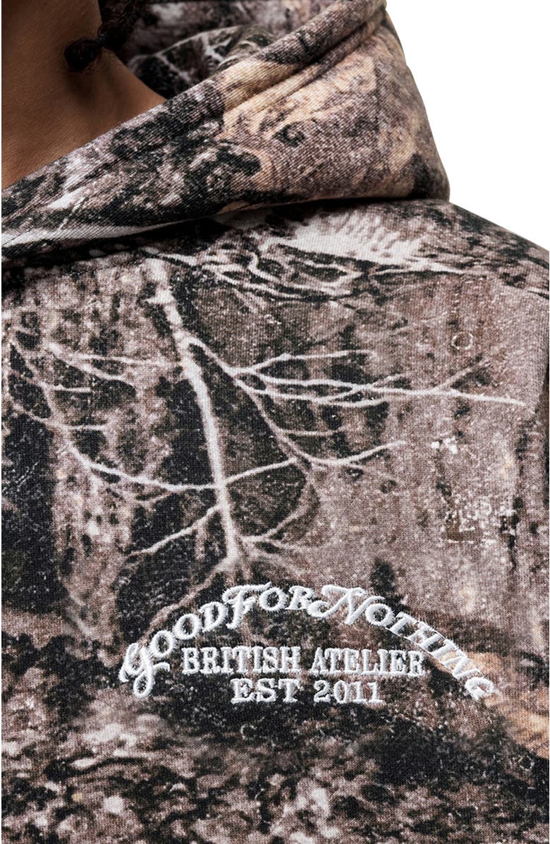 Good For Nothing Woodland Camo Print Hoodie, Alternate, color, Camo