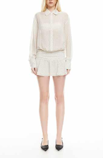 LIONESS Girls, Girls, Girls Polka Dot Long Sleeve Minidress