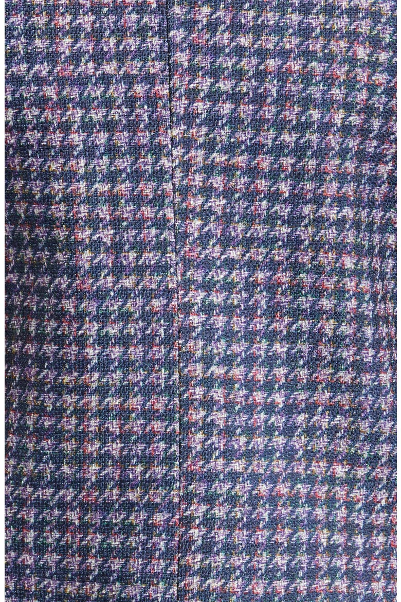 Houndstooth Faux Double Breasted Blazer, Alternate, color, NAVY/ PINK/ VIOLET