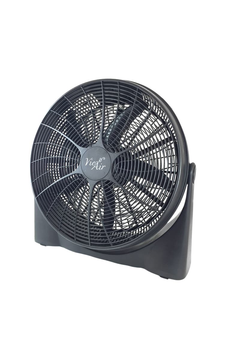 Vie Air 20 Inch High-Velocity 5 Blade Tilting Ultra Lightweight Turbo Floor Fan, Main, color, Black