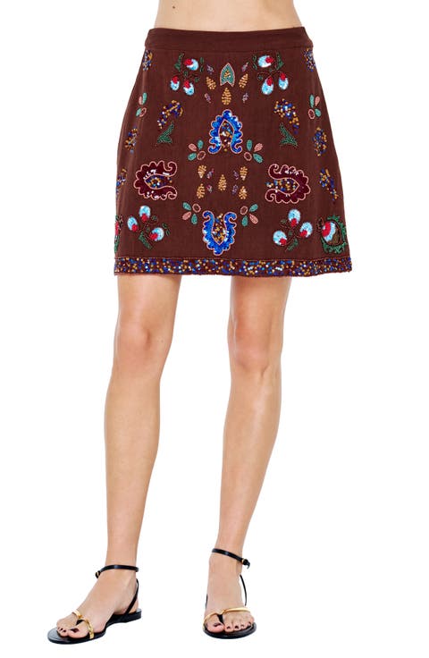 Carsyn Embroidered Miniskirt