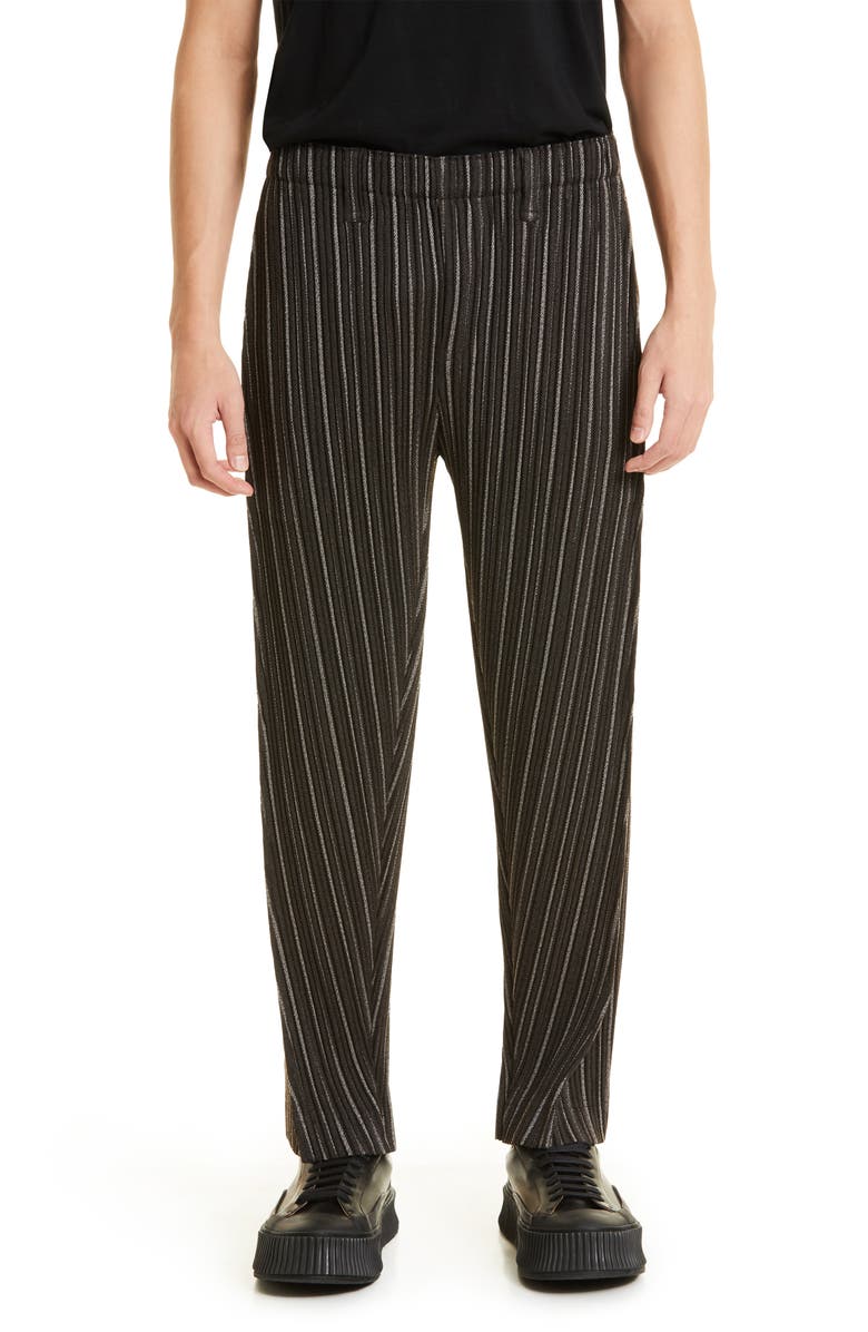 Homme Plissé Issey Miyake Pleated Tweed Pants, Main, color, 