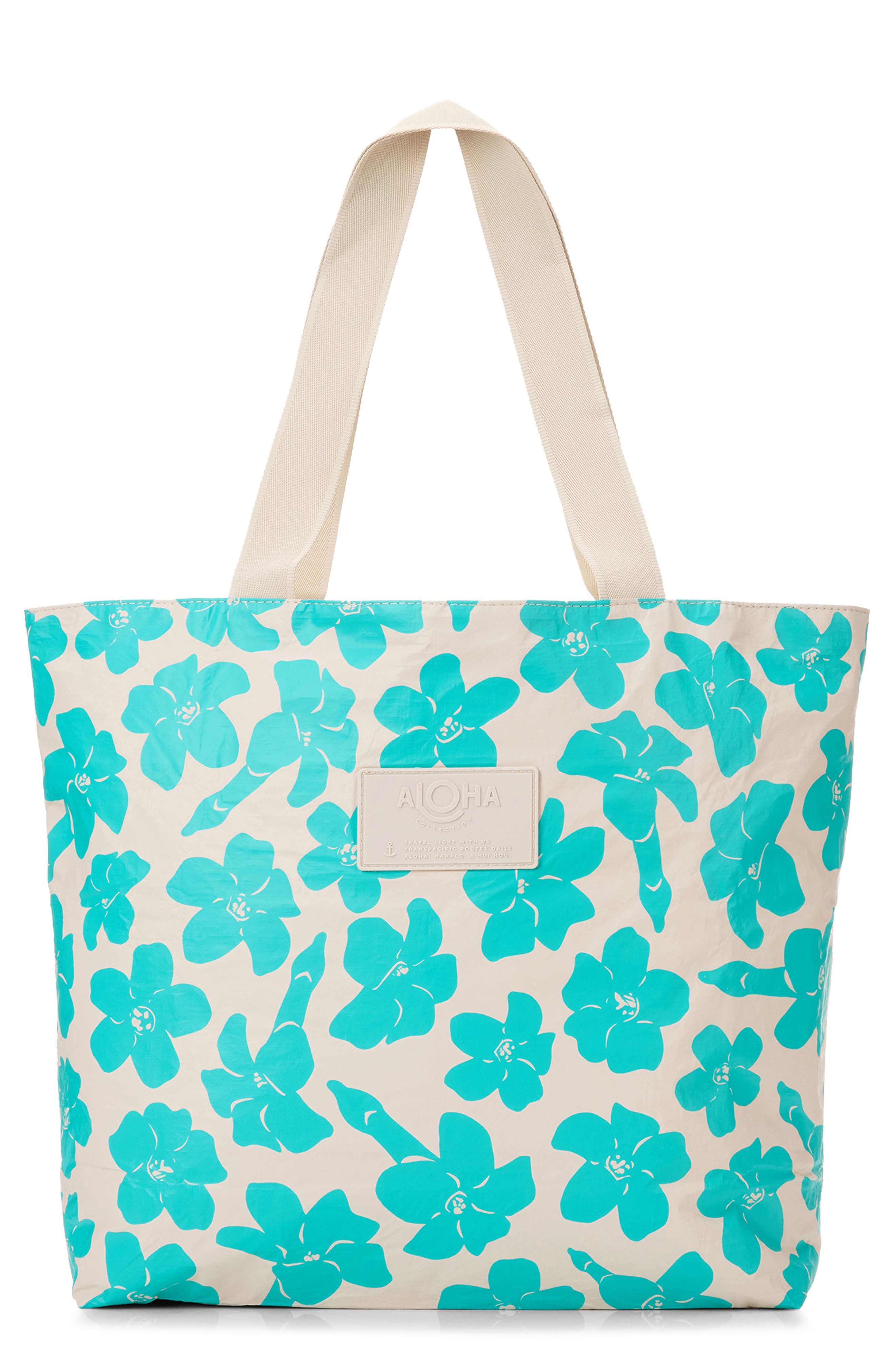Day Tripper Puakenikeni Water Resistant Tyvek® Tote, Main, color, BLUE LAGOON/SANDSTONE