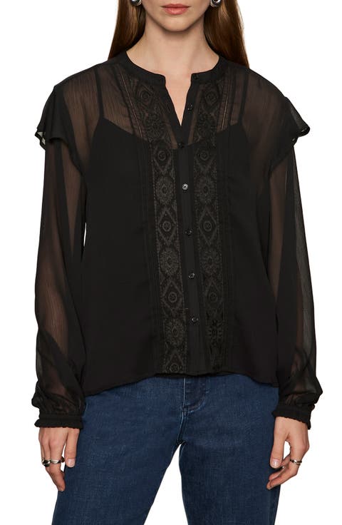 Nostalgia Ruffle Embroidered Top