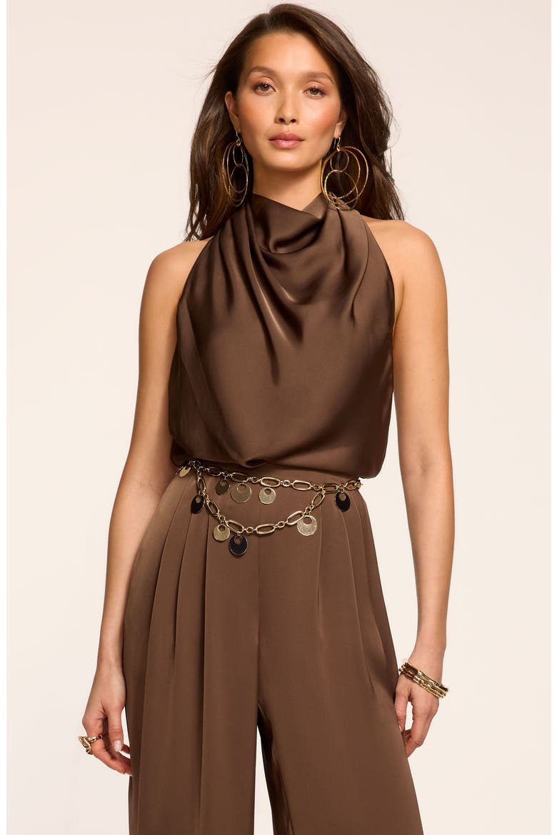 Zahara Halter Jumpsuit, Alternate, color, SEPIA