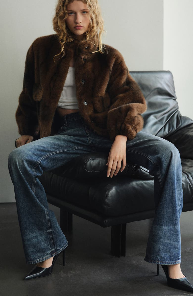 MANGO Flare Leg Jeans, Alternate, color, Dark Vintage Blue