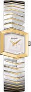 Balmain Taffetas Hexagonal Two-Tone Bracelet Watch, 23mm
