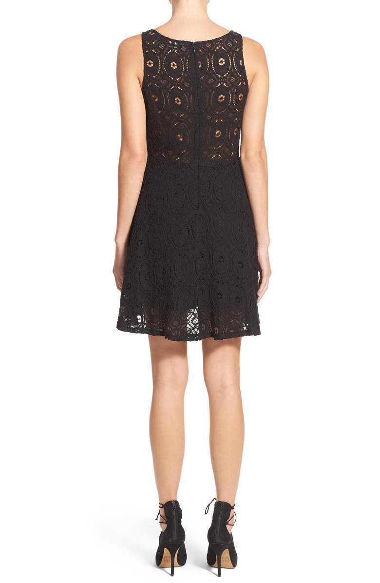 BB Dakota by Steve Madden BB Dakota Renley Lace Fit & Flare Minidress, Alternate, color,