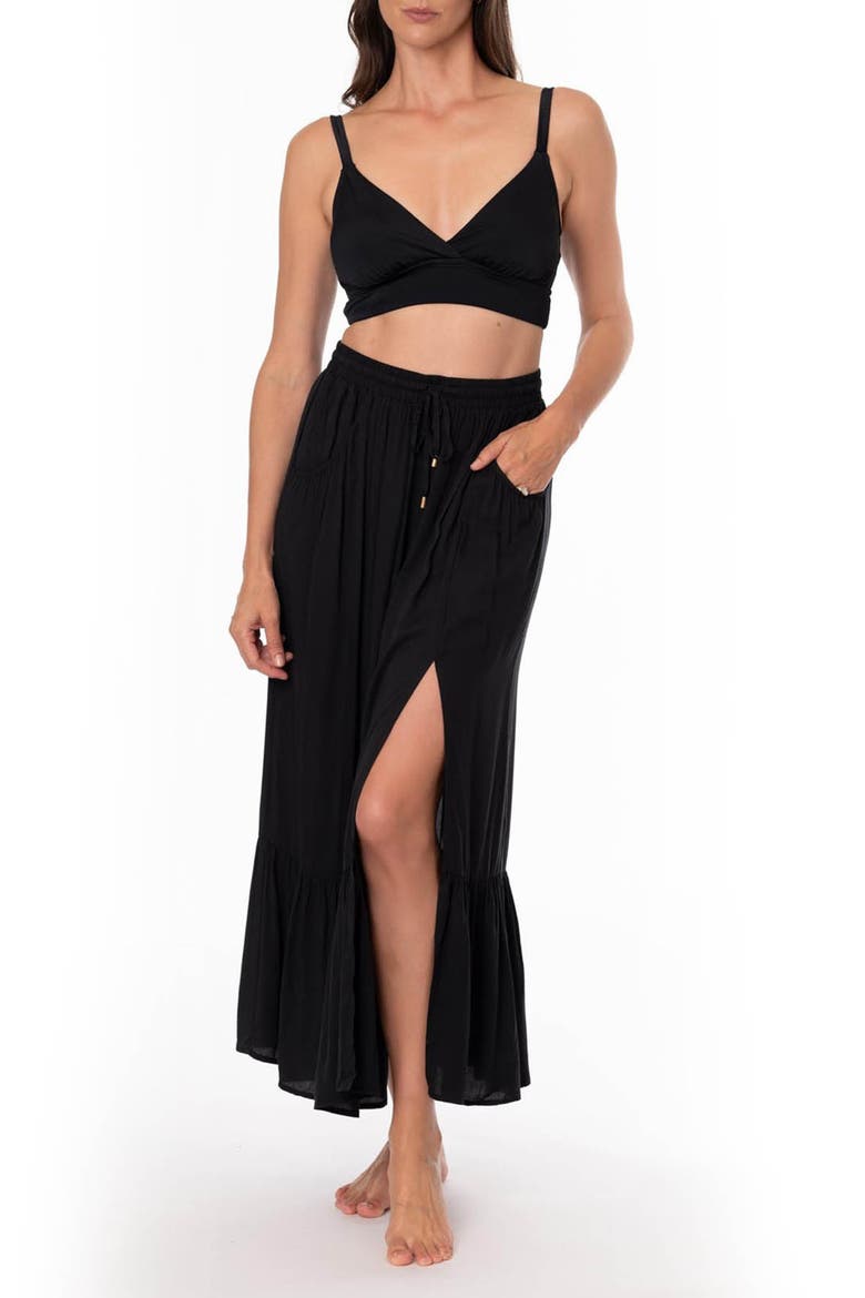 Nicole Maxi Cover-Up Skirt, Main, color, BLACK